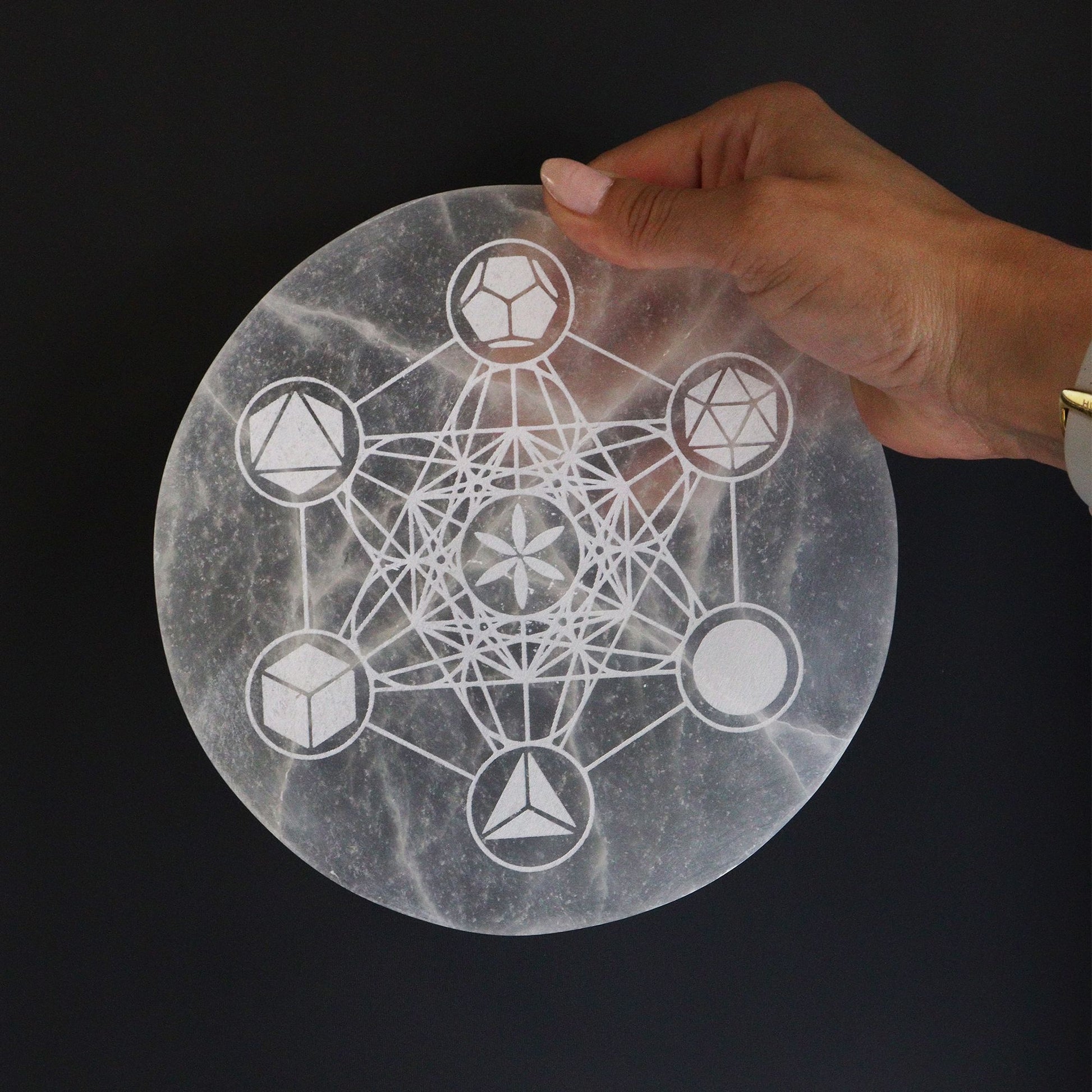 Large Charging Plate 18cm - Sacred Geometry - Vivid Aromas UK