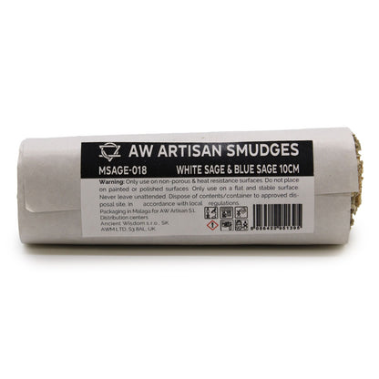 Smudge Stick - White Sage & Blue Sage 10cm - Vivid Aromas UK