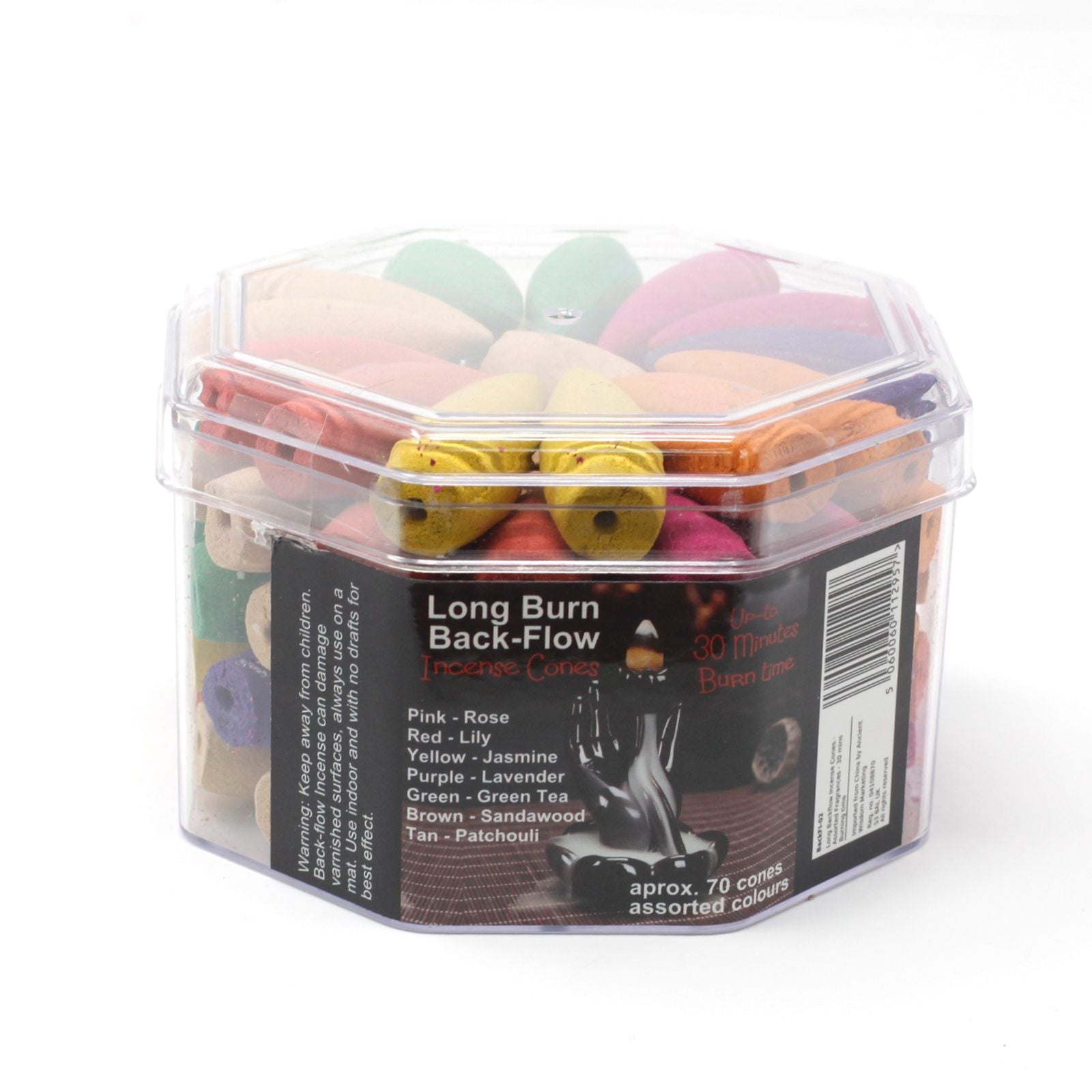 Long Backflow Incense Cones - Assorted Fragrances - 30 mins Burning time - Vivid Aromas UK