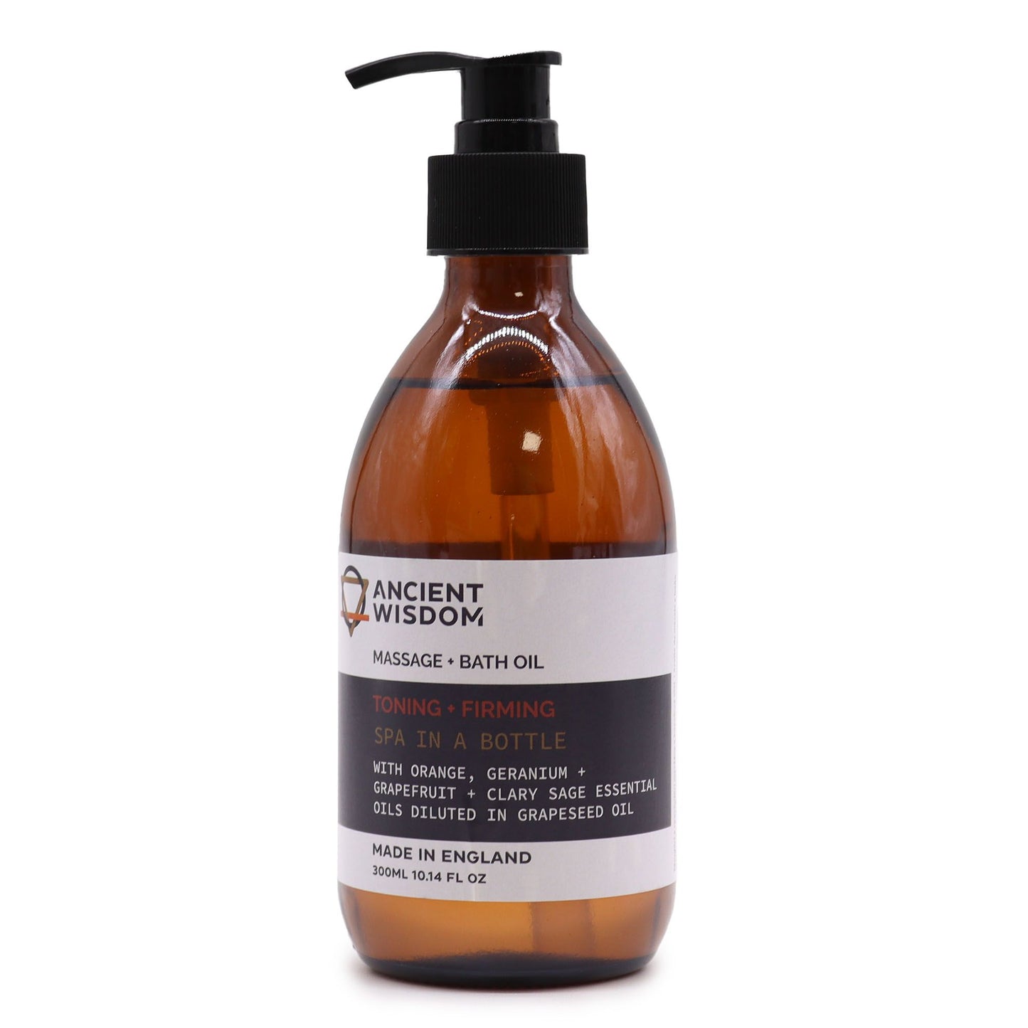 Aromatherapy Massage and Bath Oil - Toning & Firming 300ml - Vivid Aromas UK
