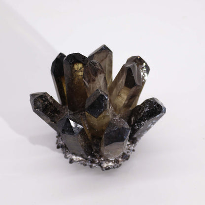 Crafted Quartz Cluster - Smoky Ghost Quartz - Vivid Aromas UK