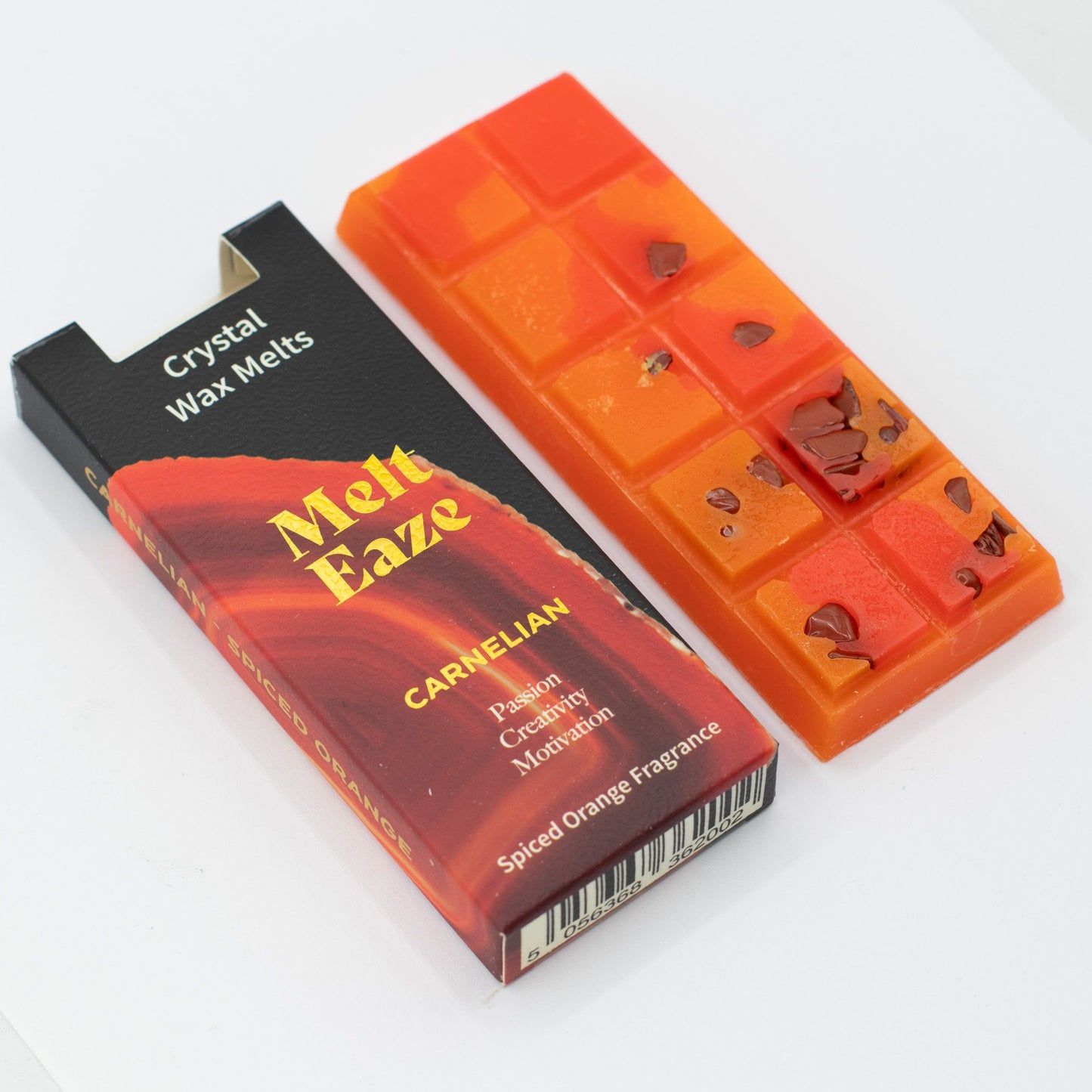 MeltEaze Wax Melts 50g - Carnelian Fire - Spiced Orange - Vivid Aromas UK