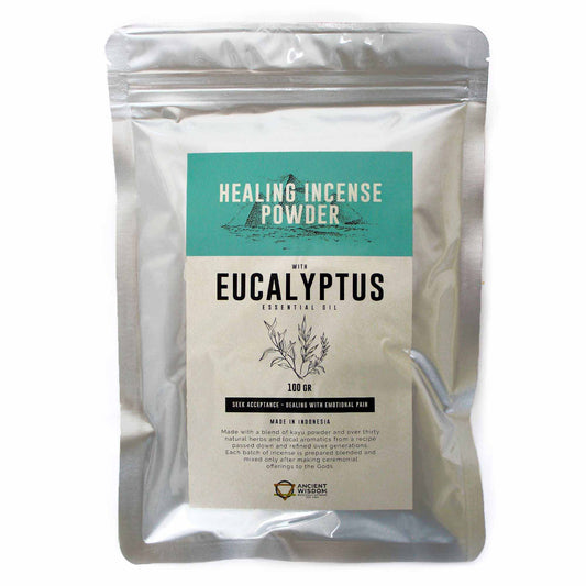 Healing Incense Powder - Eucalyptus 100gm - Vivid Aromas UK