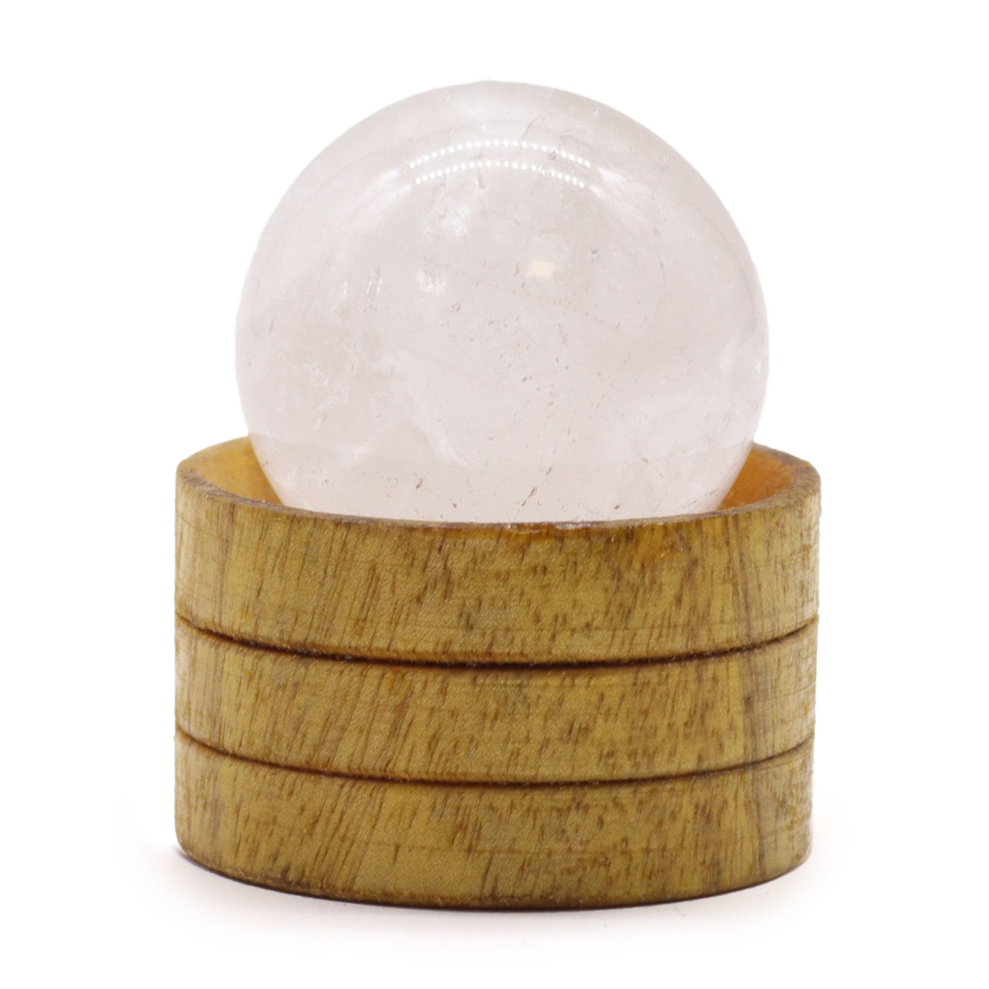 Gemstone Sphere 40mm - Clear Quartz with Stand - Vivid Aromas UK