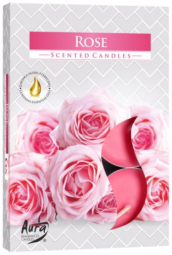 Set of 6 Scented Tealights - Rose - Vivid Aromas UK