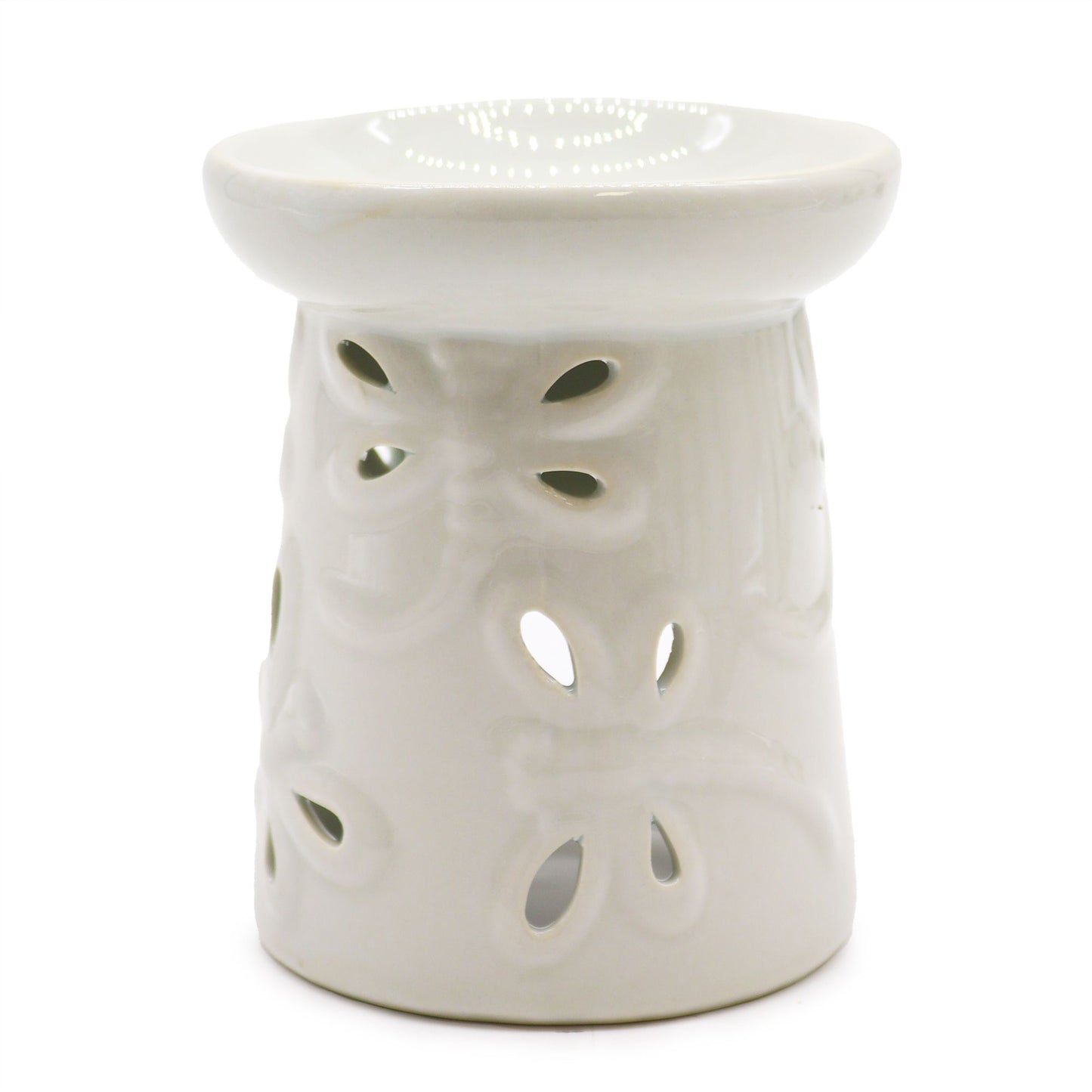 Classic White Oil Burner - Dragonfly - Vivid Aromas UK