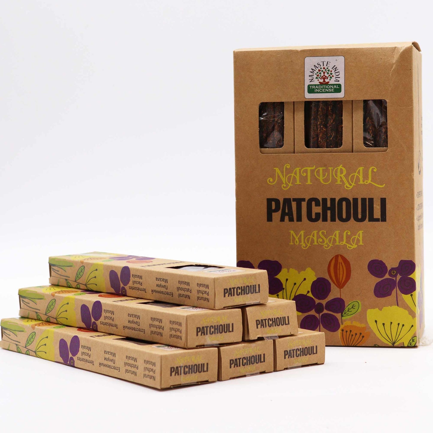 Natural Botanical Masala Incense - Patchouli - Vivid Aromas UK