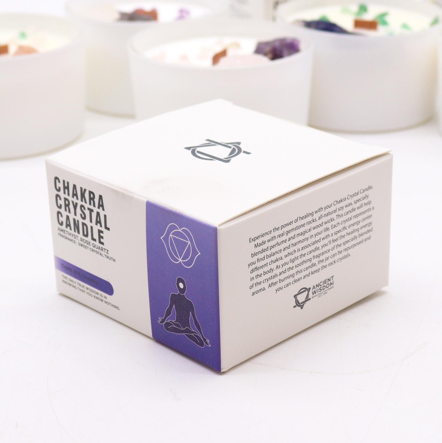 Chakra Crystal Candles - Third Eye Chakra - Vivid Aromas UK