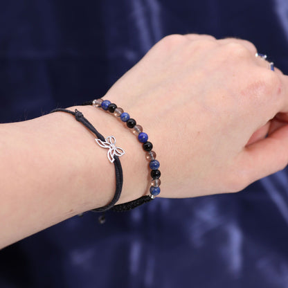 Zodiac Crystal Candle with Gemstone Bracelet - Scorpio - Vivid Aromas UK