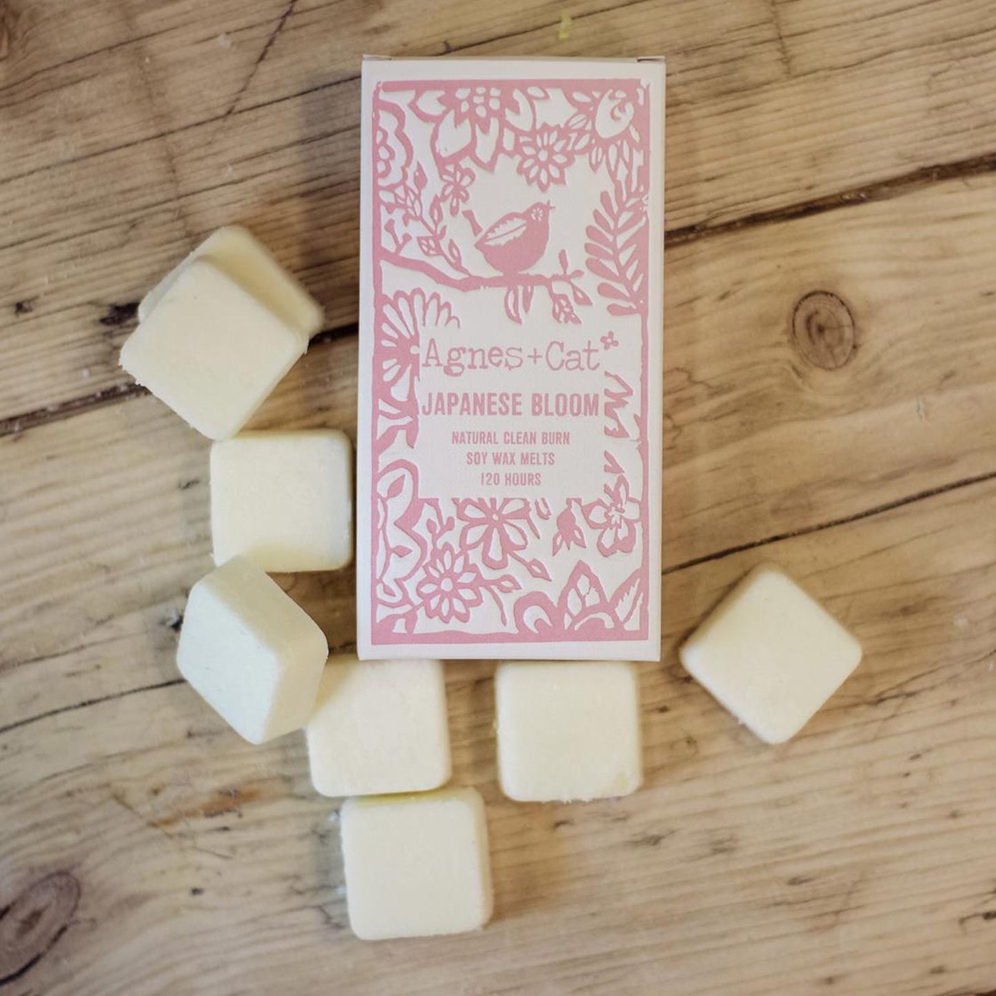 Agnes + Cat Box of 8 Wax Melts - Japanese Bloom - Vivid Aromas UK