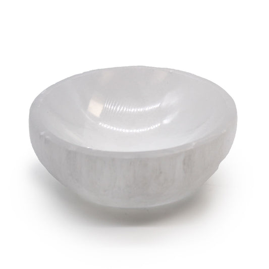 Selenite Round Bowl - 10cm - Vivid Aromas UK
