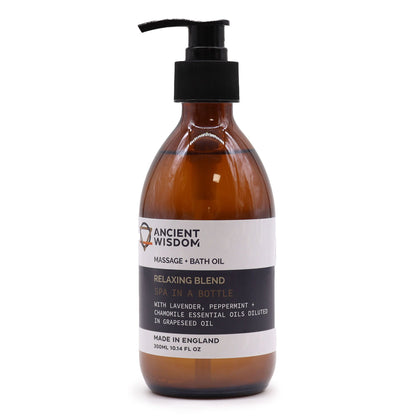 Aromatherapy Massage and Bath Oil - Relaxing 300ml - Vivid Aromas UK