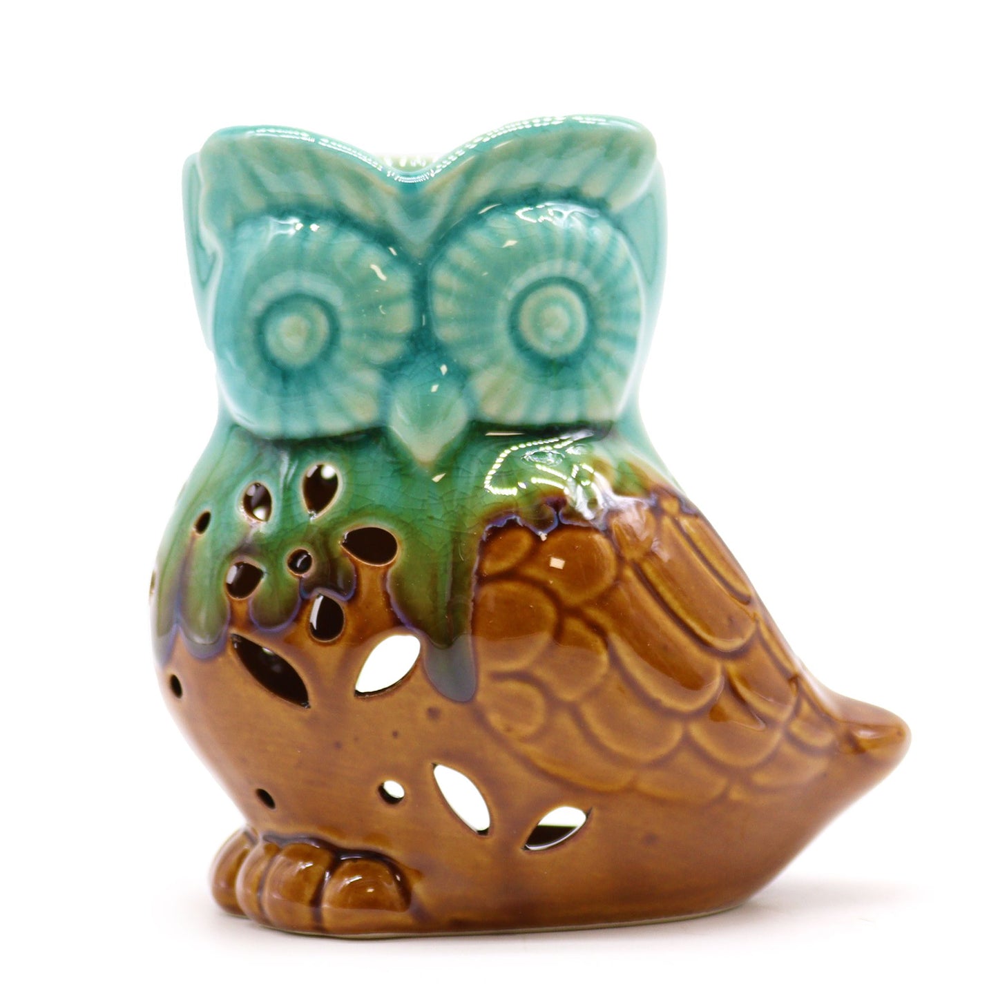 Classic Rustic Oil Burner - Owl Side-on (assorted) - Vivid Aromas UK