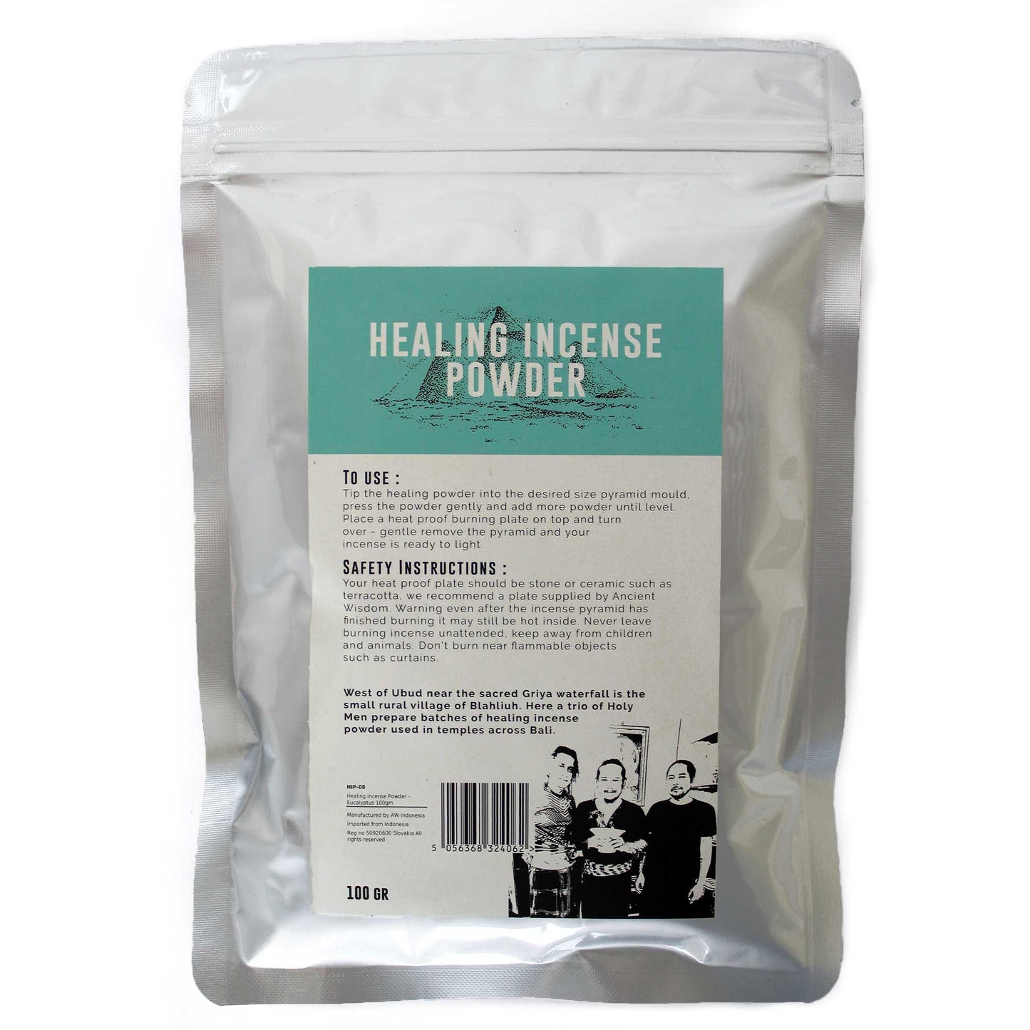 Healing Incense Powder - Eucalyptus 100gm - Vivid Aromas UK