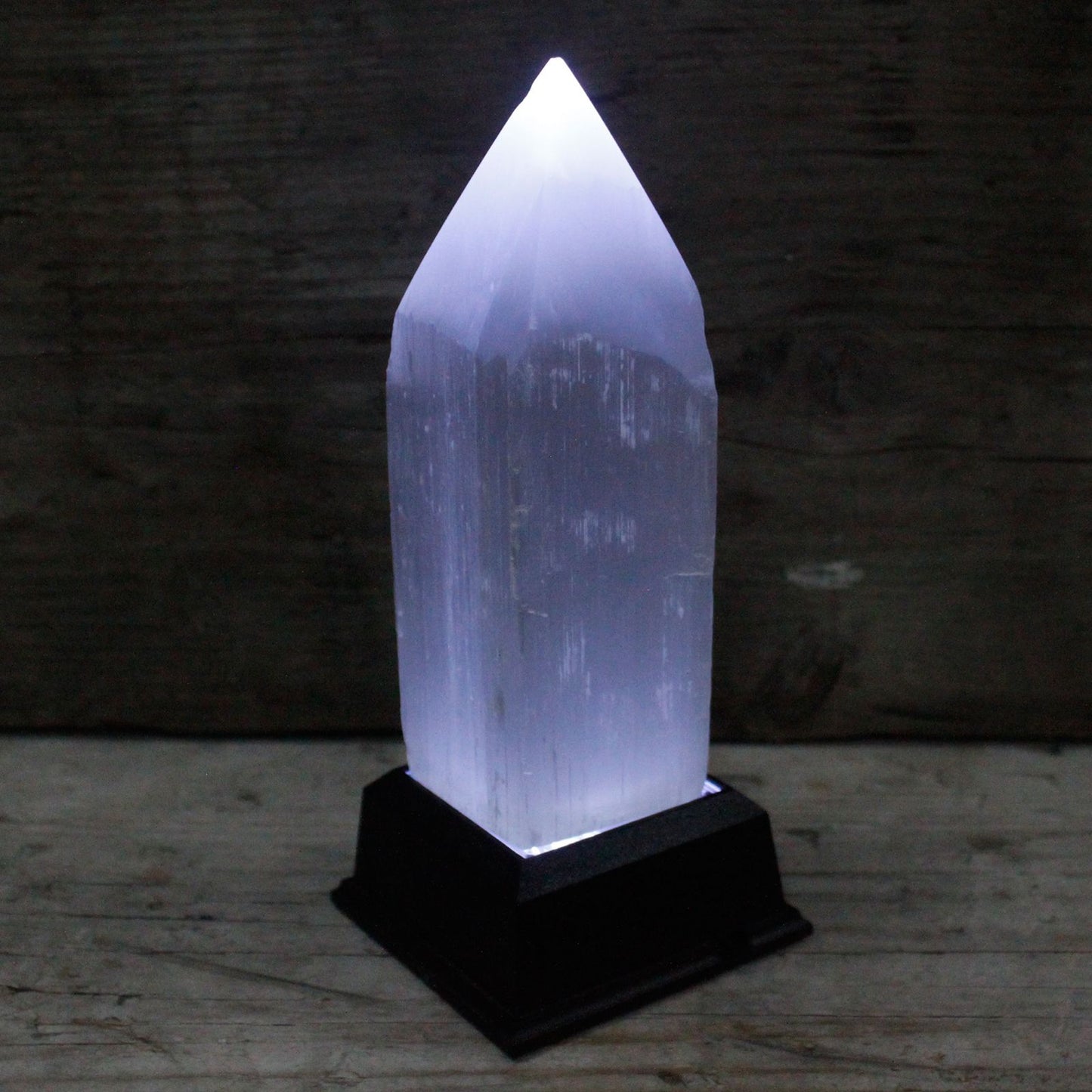 Selenite Pencil Point Tower - 15 cm - Vivid Aromas UK
