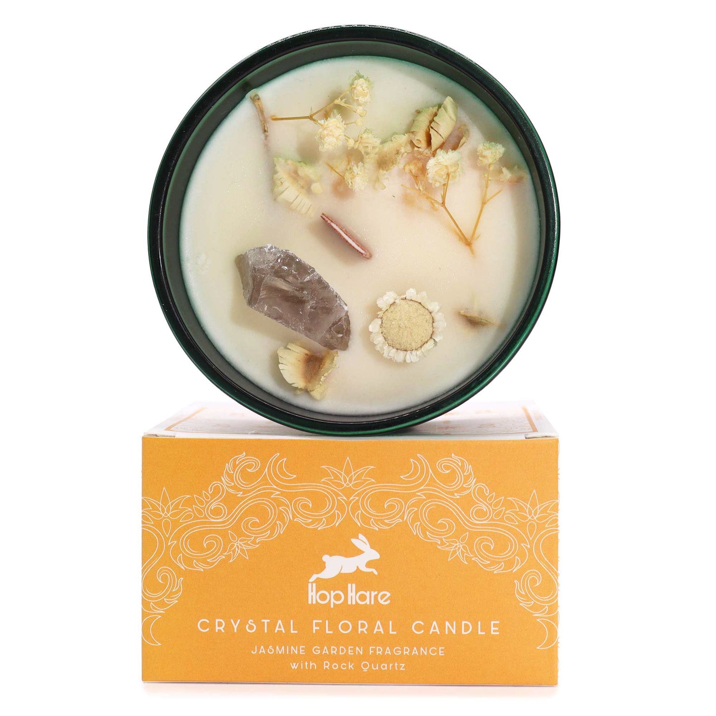 Hop Hare Crystal Magic Flower Candle - The Lion - Vivid Aromas UK