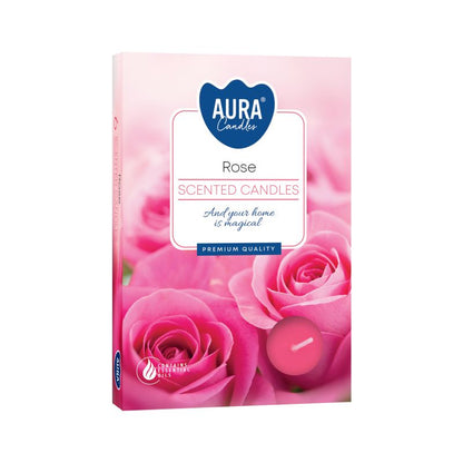 Set of 6 Scented Tealights - Rose - Vivid Aromas UK