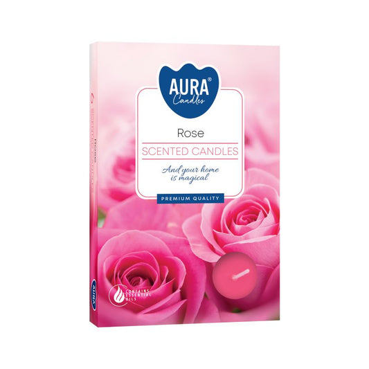 Set of 6 Scented Tealights - Rose - Vivid Aromas UK
