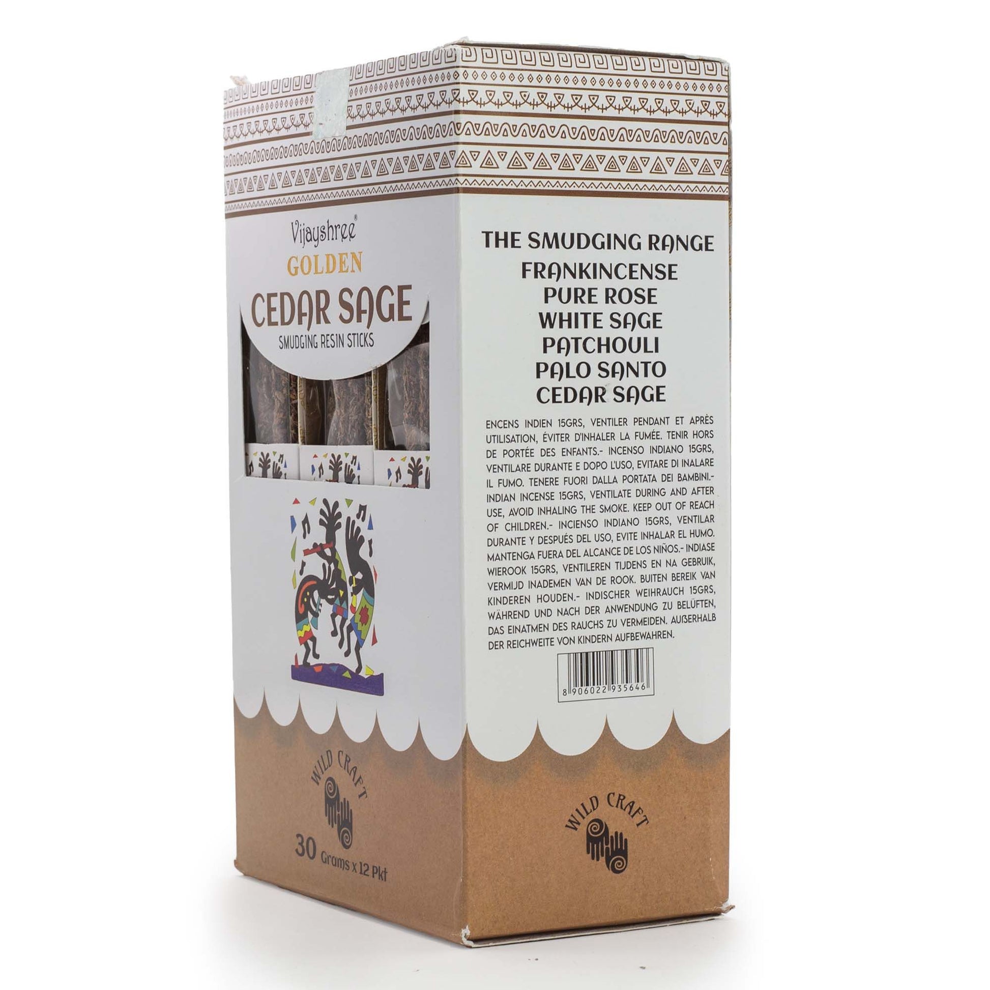 Golden Cedar Sage Smudging Resin Sticks – 30g - Vivid Aromas UK