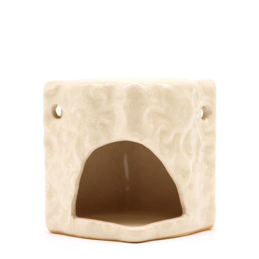 Classic Small Square Floral Oil Burners (aast) - Vivid Aromas UK