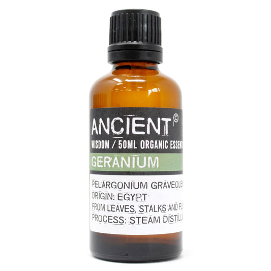 Geranium Organic Essential Oil 50ml - Vivid Aromas UK