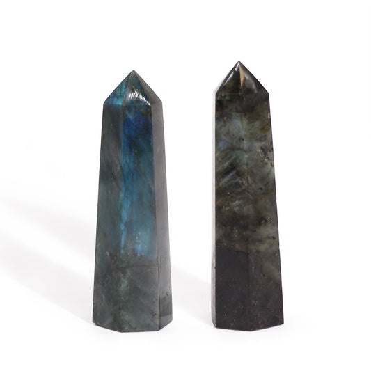 Madagascar Labradorite Point (approx 50-65gm 100x28mm) - Vivid Aromas UK