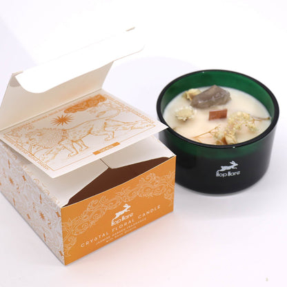 Hop Hare Crystal Magic Flower Candle - The Lion - Vivid Aromas UK