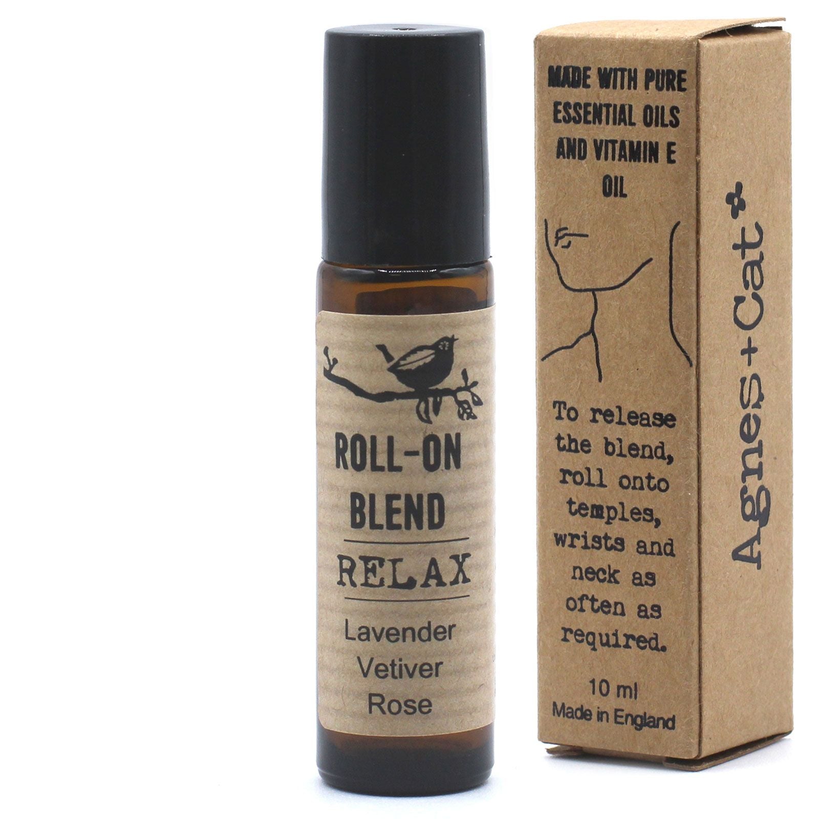 Agnes + Cat Roll On Essential Oil Blend - RELAX - Vivid Aromas UK