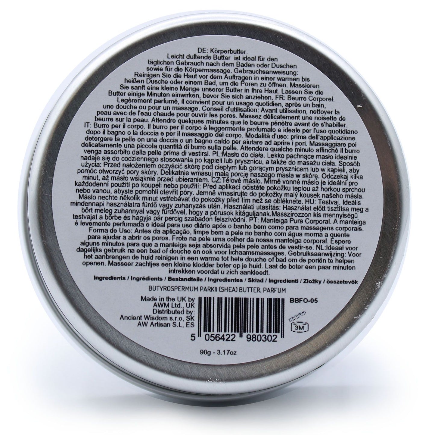 Scented Shea Body Butter 90g - Sweet Strawberry - Vivid Aromas UK