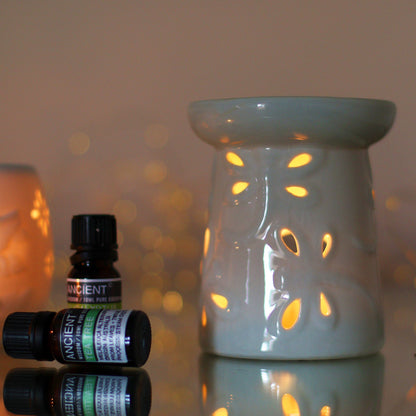 Classic White Oil Burner - Dragonfly - Vivid Aromas UK