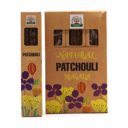 Natural Botanical Masala Incense - Patchouli - Vivid Aromas UK