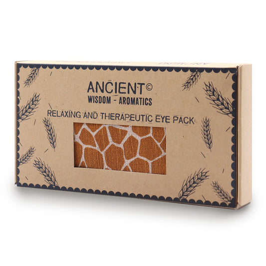 Lavender Natural Cotton and Juco Eye Pillow in Gift Box - Madagascar Giraffe - Vivid Aromas UK