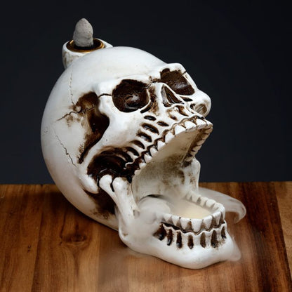 Skull with Open Mouth Backflow Incense Burner - Vivid Aromas UK