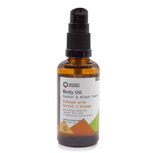 Organic Body Oil 50ml - Carrot & Orange - Vivid Aromas UK
