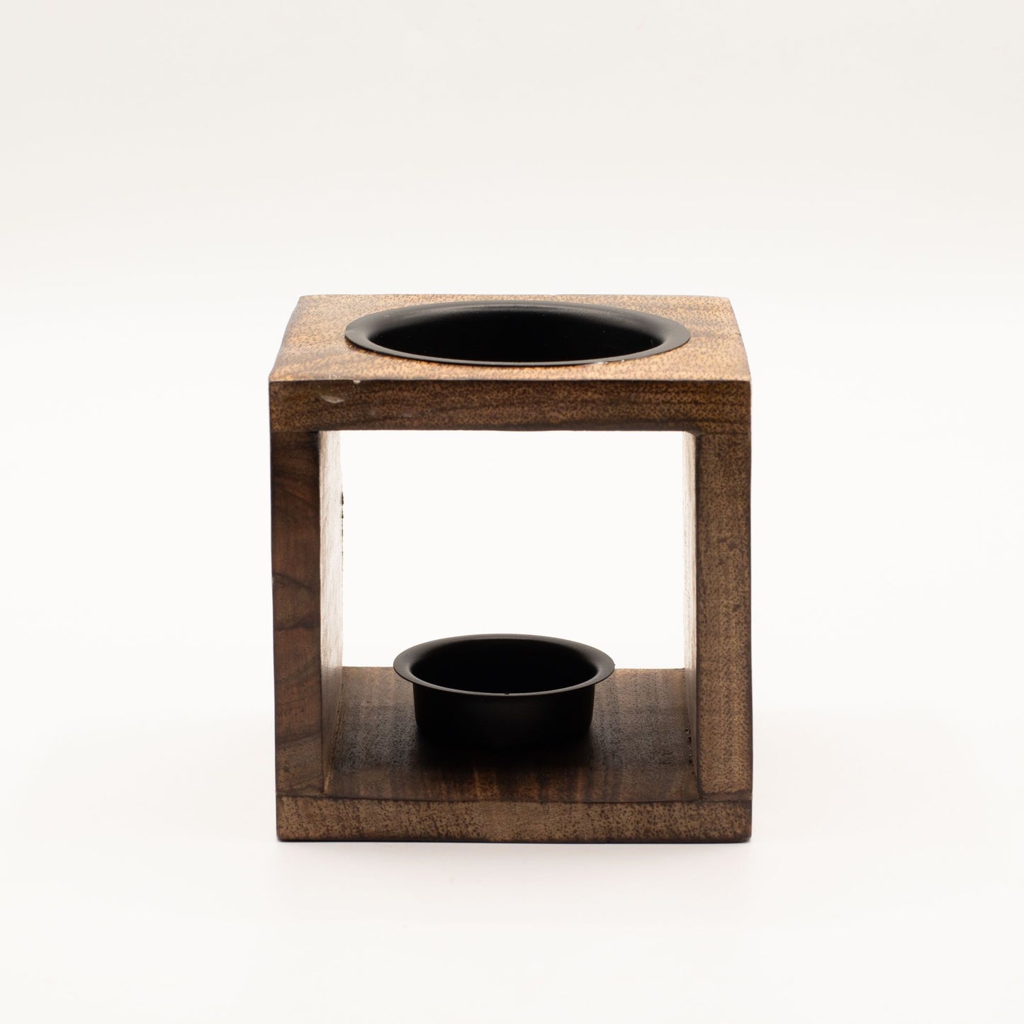 Square Mango Wood Oil Burner - Elephant - Vivid Aromas UK
