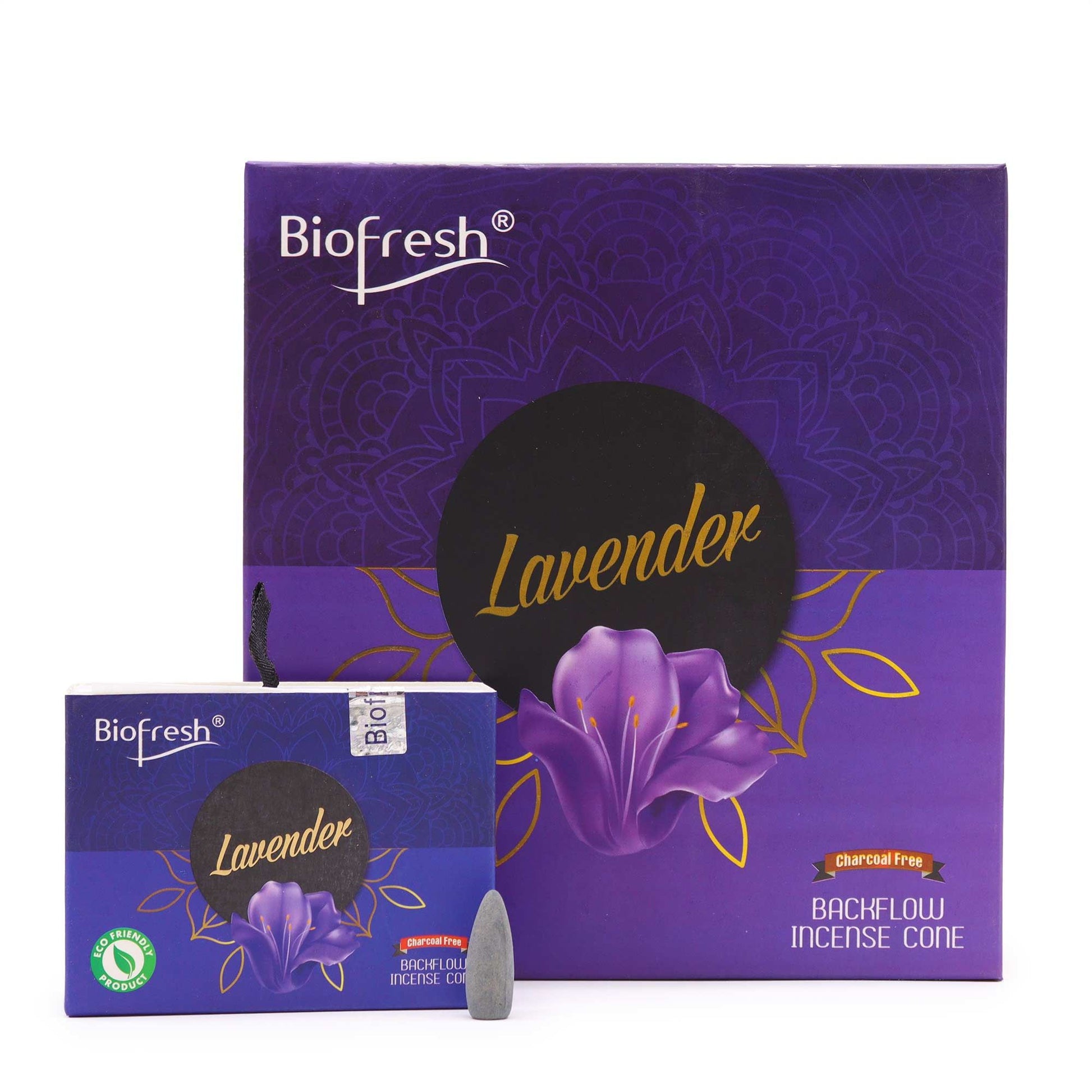Biofresh Backflow Incense Cones - Lavender - Vivid Aromas UK