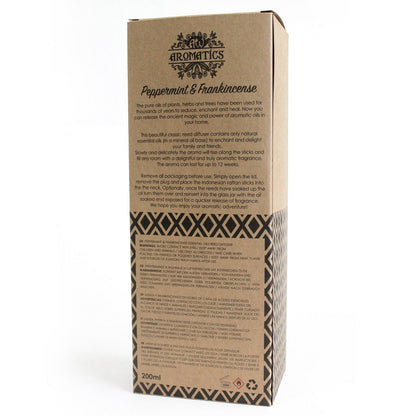 200ml Peppermint & Frankincense Essential Oil Reed Diffuser - Vivid Aromas UK