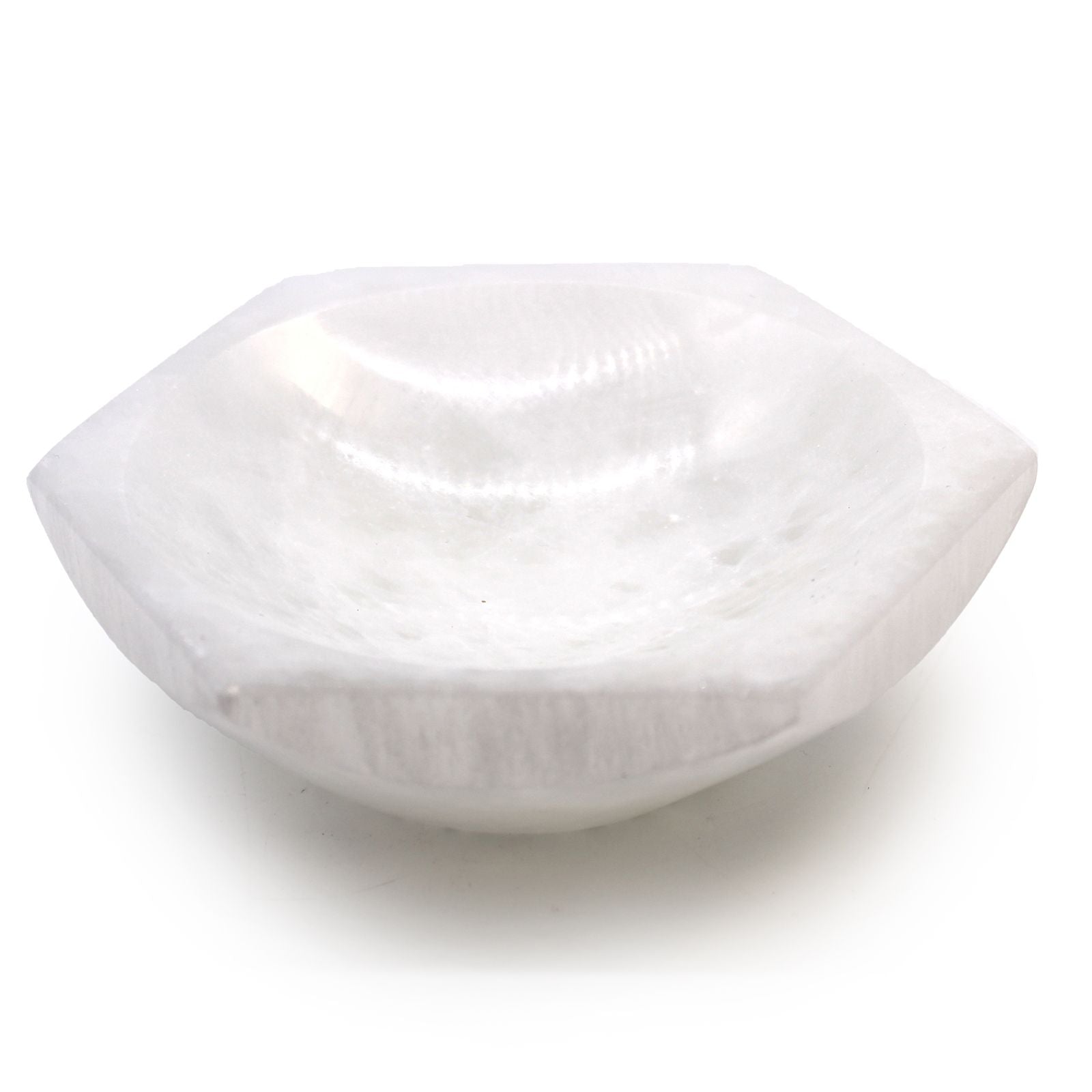 Selenite Hex Bowl - 15cm - Vivid Aromas UK