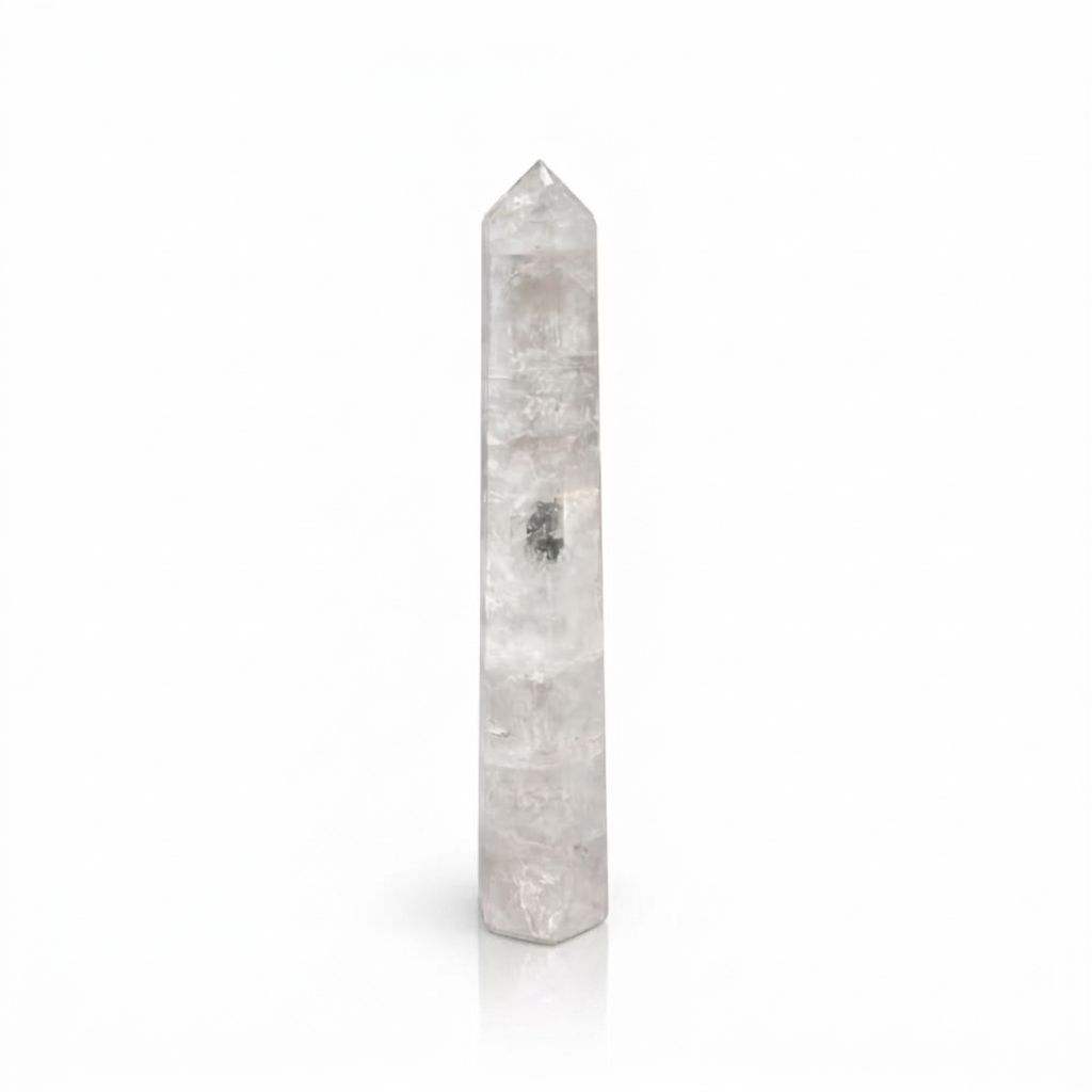 Gemstone Six Face Obelisk Poins approx 17cm - Rock Crystal - Vivid Aromas UK