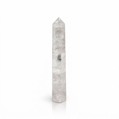 Gemstone Six Face Obelisk Poins approx 17cm - Rock Crystal - Vivid Aromas UK