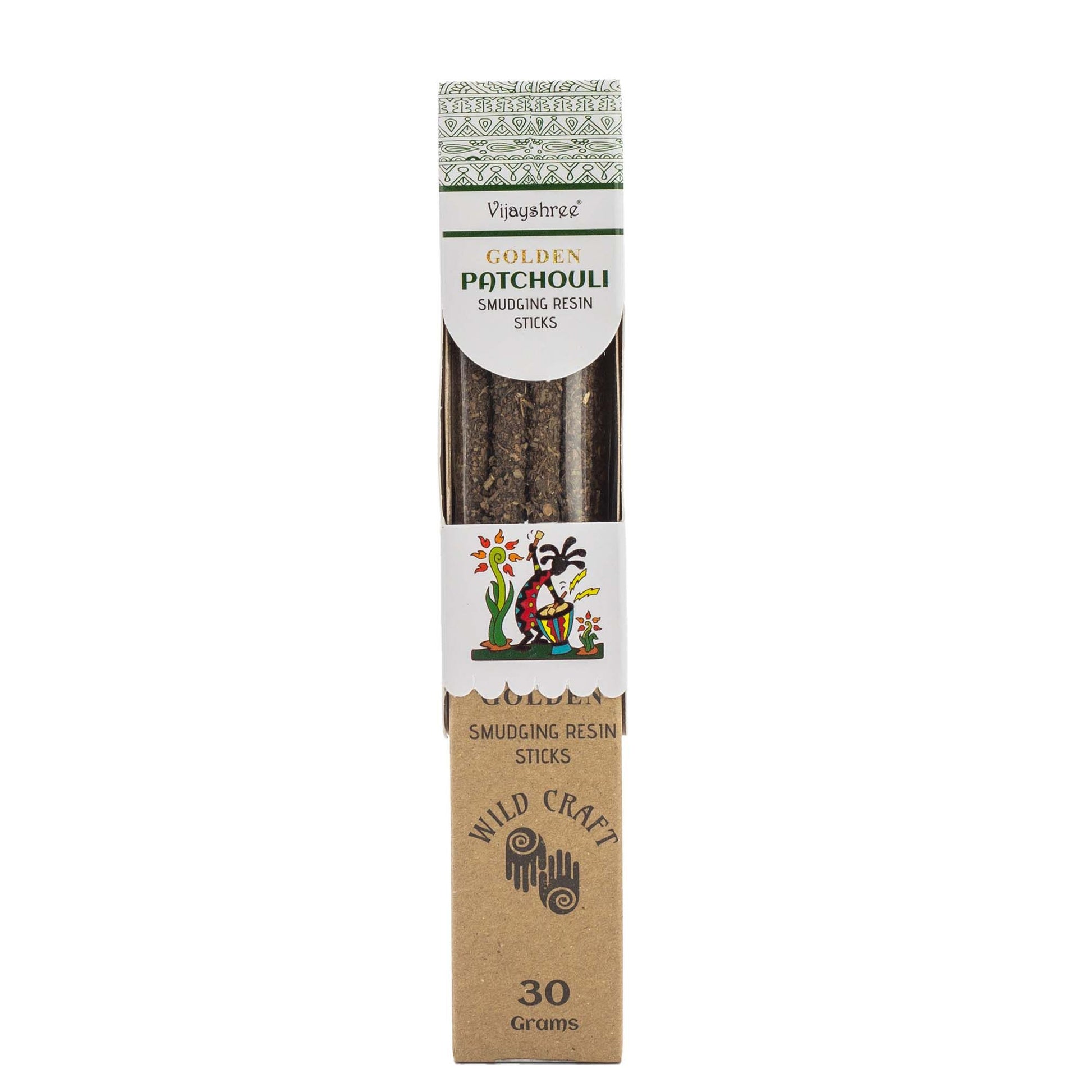 Golden Patchouli Smudging Resin Sticks – 30g - Vivid Aromas UK