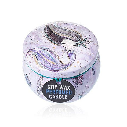 Art Tin Candle - Assorted Design - Sea life - Rasberry - Vivid Aromas UK