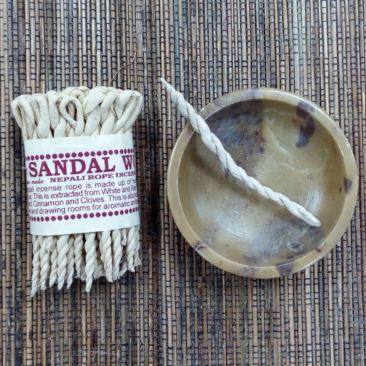 Pure Herbs Sandalwood & Spice Rope Incense - Vivid Aromas UK