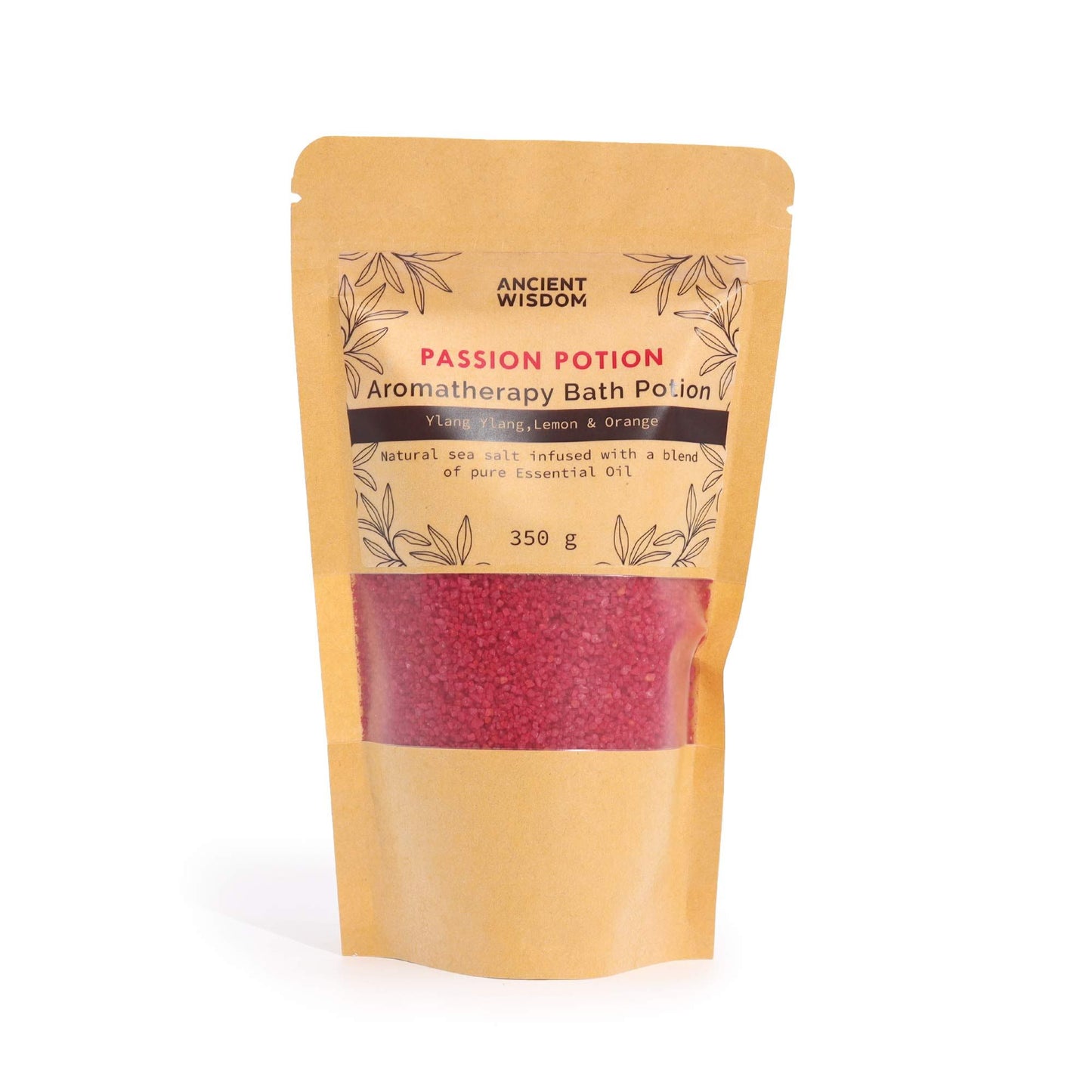 Aromatherapy Bath Potion in Kraft Bag 350g - Passion - Vivid Aromas UK