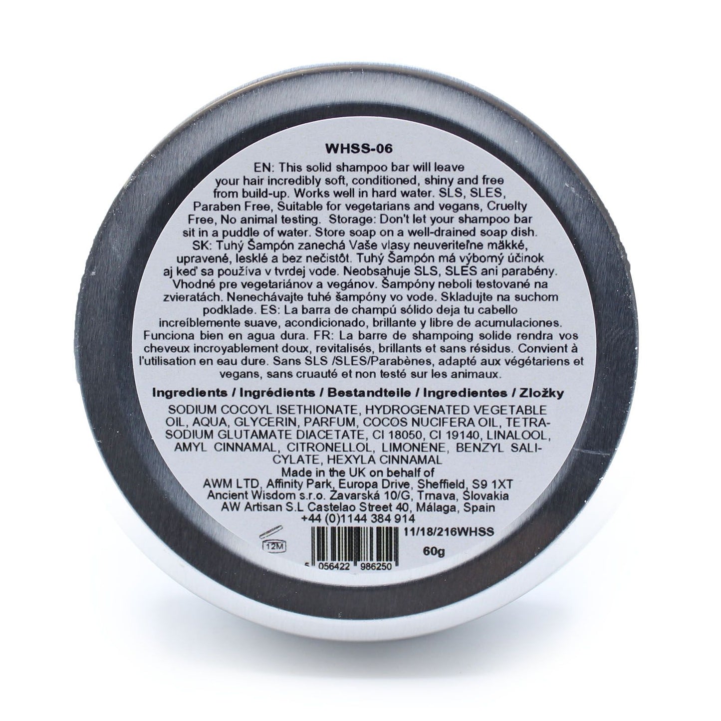 Wild Hare Solid Shampoo 60g - Pappaya - Vivid Aromas UK
