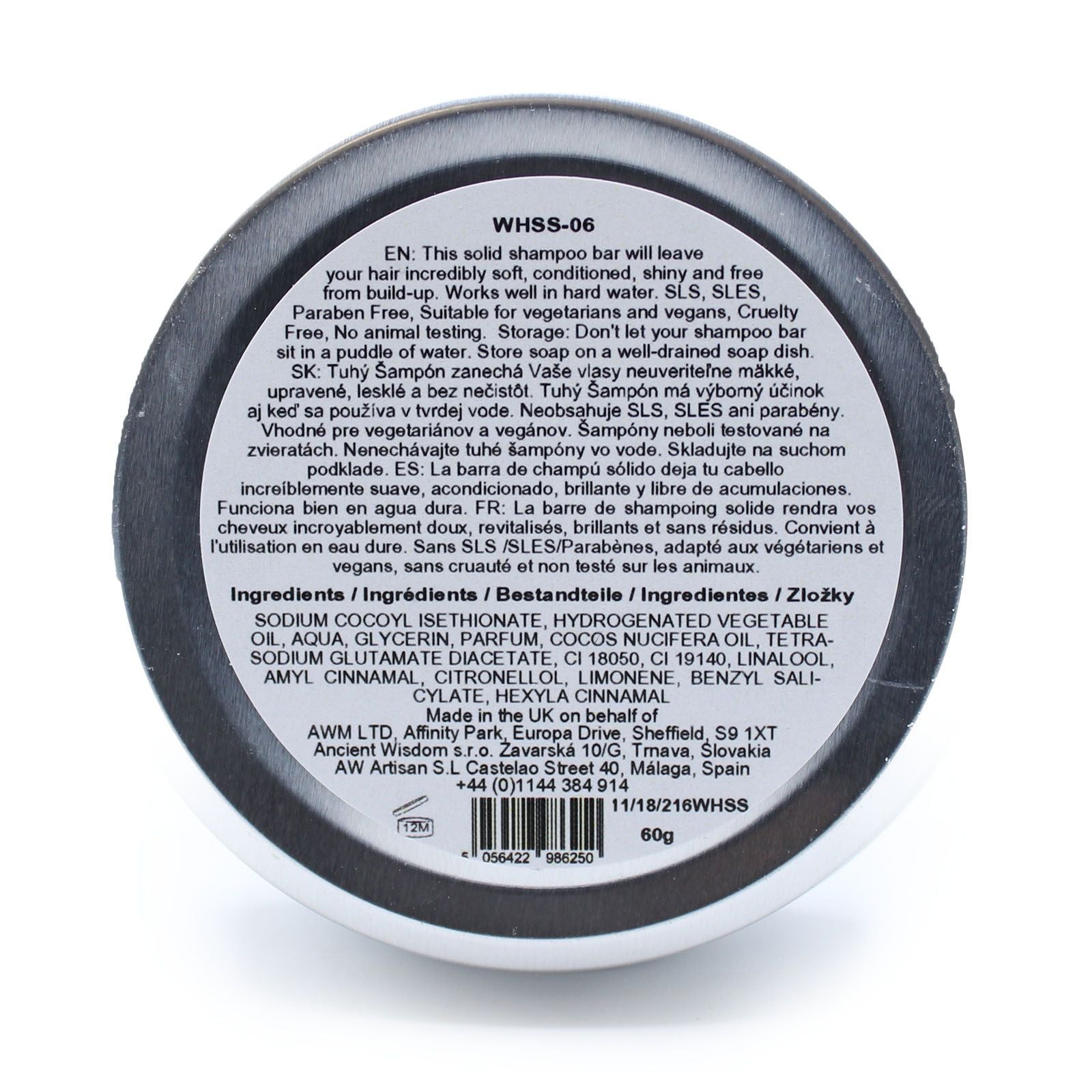 Wild Hare Solid Shampoo 60g - Pappaya - Vivid Aromas UK