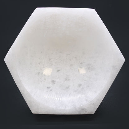 Selenite Hex Bowl - 15cm - Vivid Aromas UK