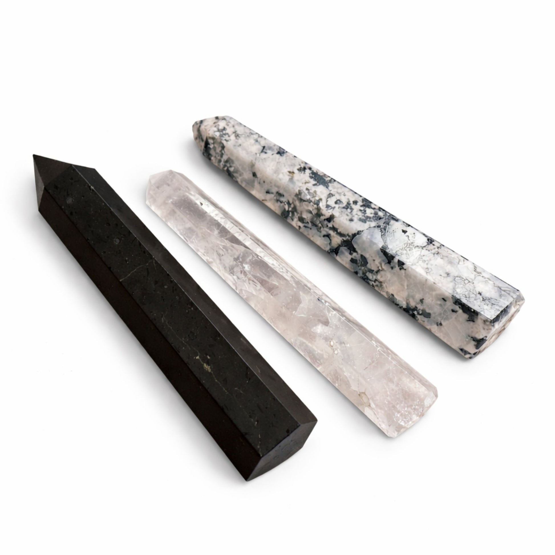 Gemstone Six Face Obelisk Point approx 17cm - Black Tourmaline - Vivid Aromas UK