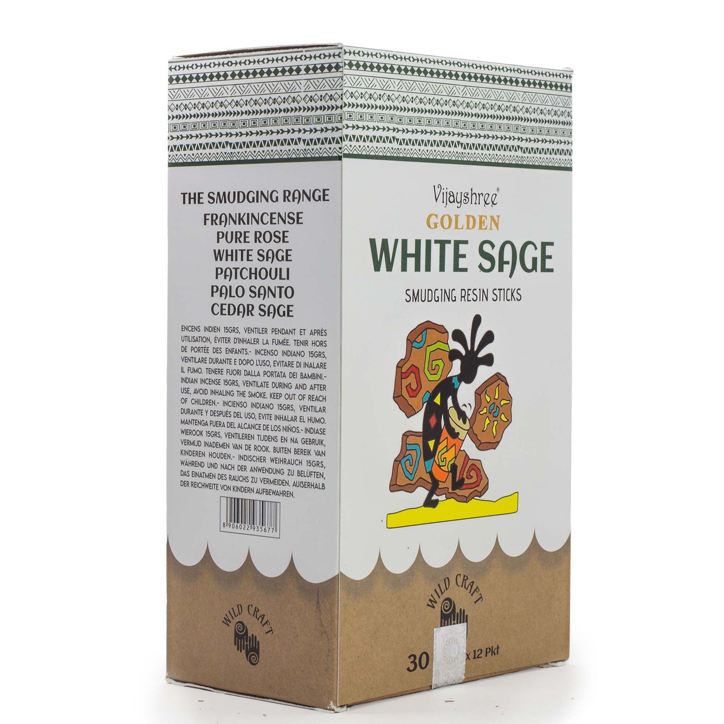 Golden White Sage Smudging Resin Sticks – 30g - Vivid Aromas UK