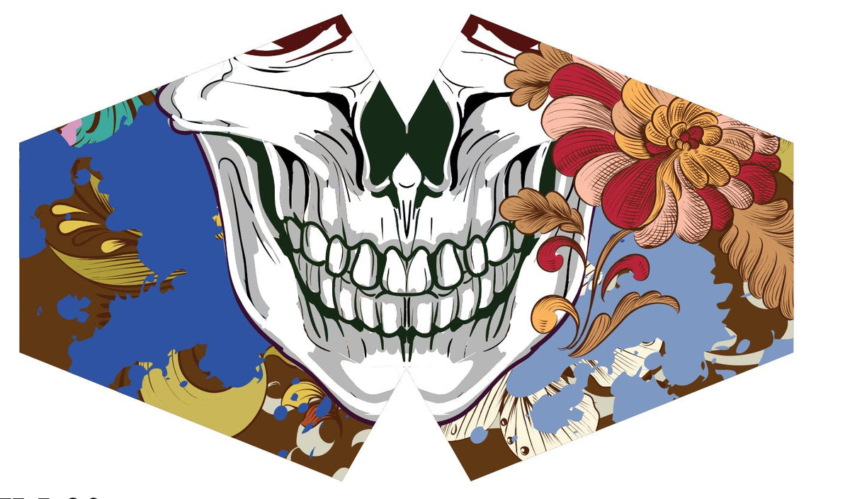 Reusable Fashion Face Mask - Colourful Calavera (Children) - Vivid Aromas UK
